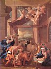 Nicolas Poussin Canvas Paintings - The Adoration of the Shepherds